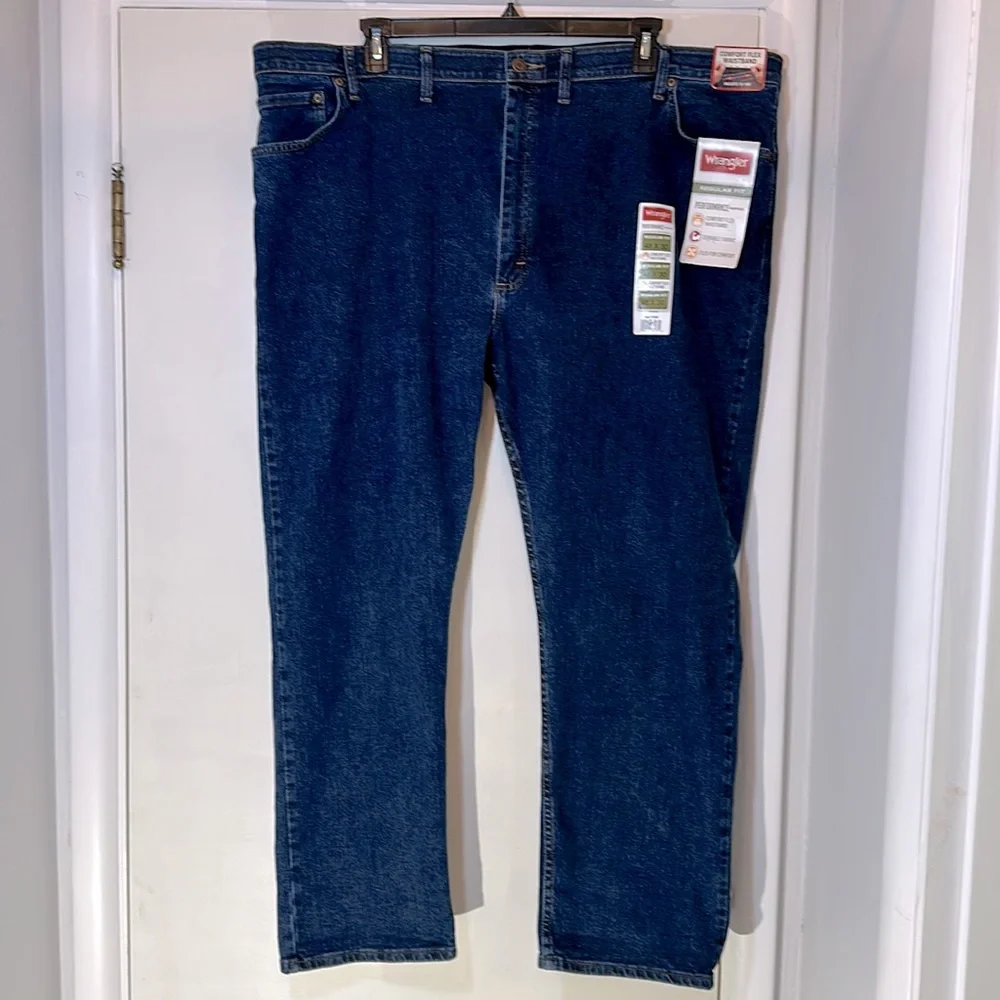 Wrangler Performance Series Regular Fit Cotton Stretch Denim Jeans 48x30 NWT - Picture 8 of 13